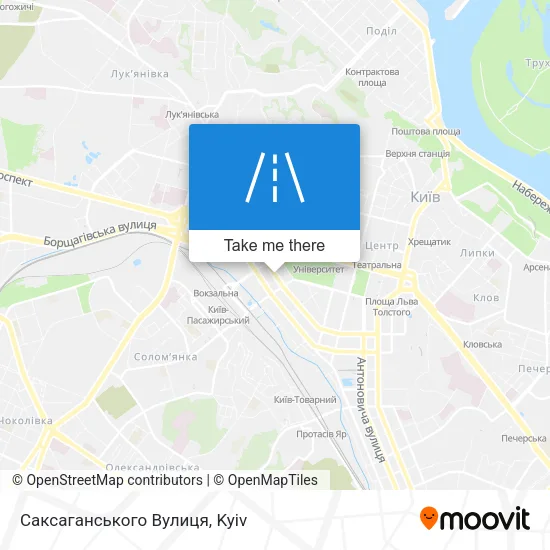 Карта Саксаганського Вулиця