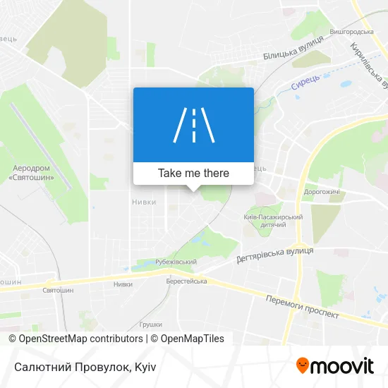 Карта Салютний Провулок