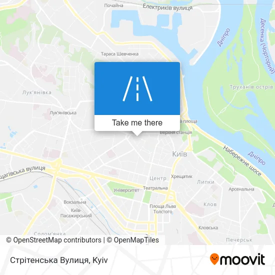 Карта Стрітенська Вулиця