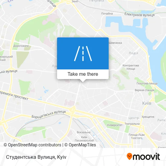 Карта Студентська Вулиця