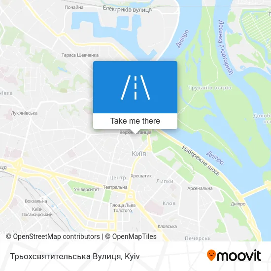 Карта Трьохсвятительська Вулиця
