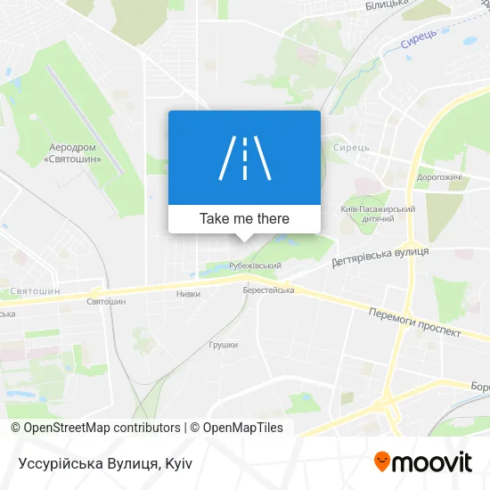Карта Уссурійська Вулиця