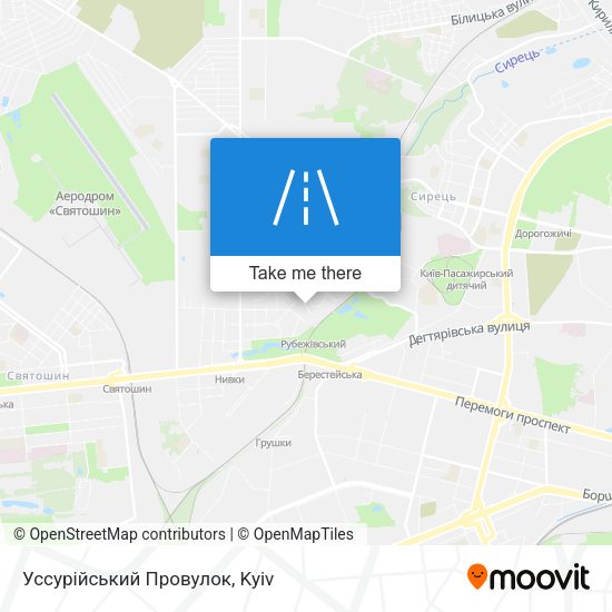 Карта Уссурійський Провулок