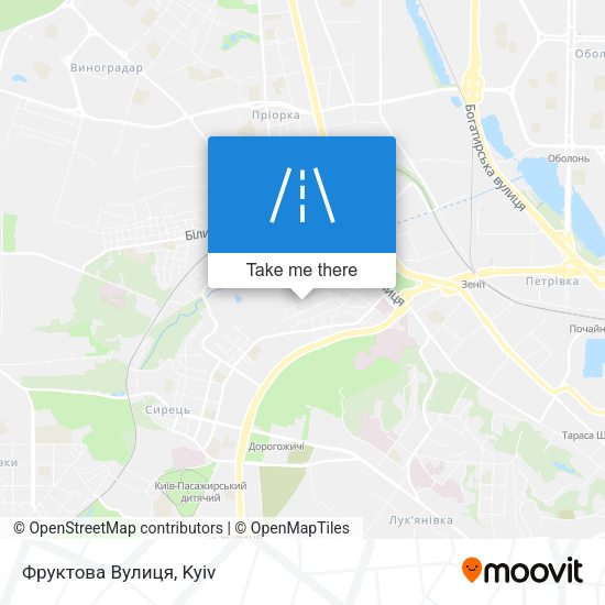 Карта Фруктова Вулиця