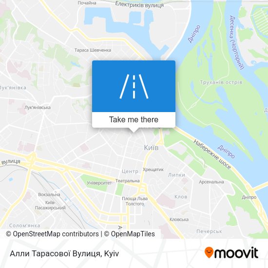 Алли Тарасової Вулиця map