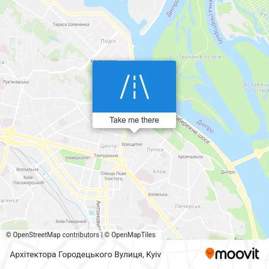 Карта Архітектора Городецького Вулиця