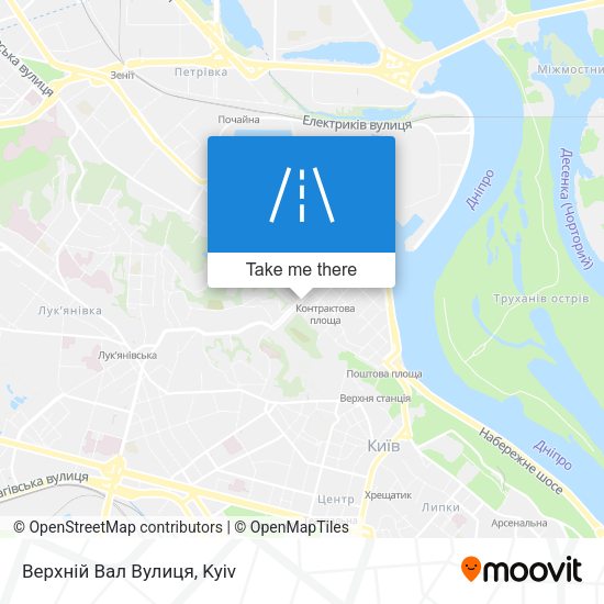 Верхній Вал Вулиця map