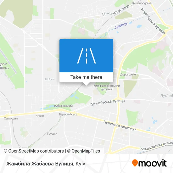 Карта Жамбила Жабаєва Вулиця