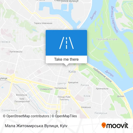 Карта Мала Житомирська Вулиця