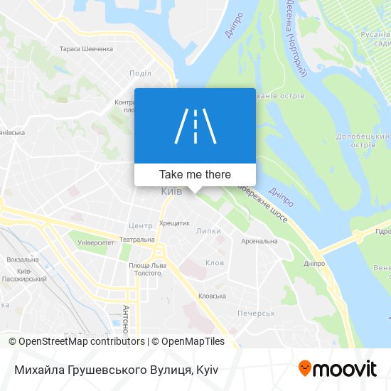 Карта Михайла Грушевського Вулиця