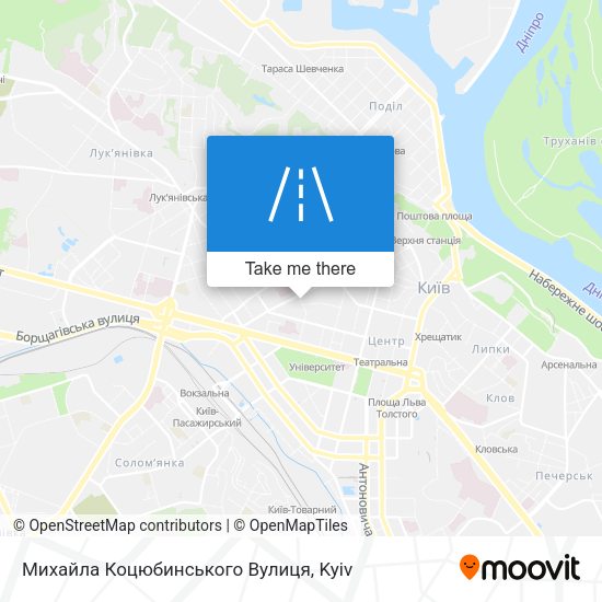 Михайла Коцюбинського Вулиця map