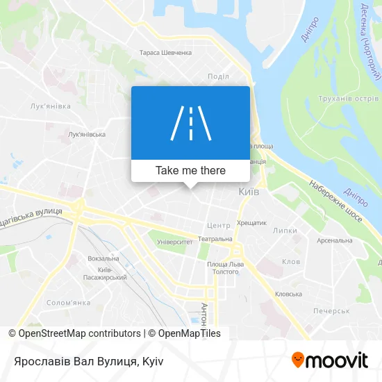 Карта Ярославів Вал Вулиця