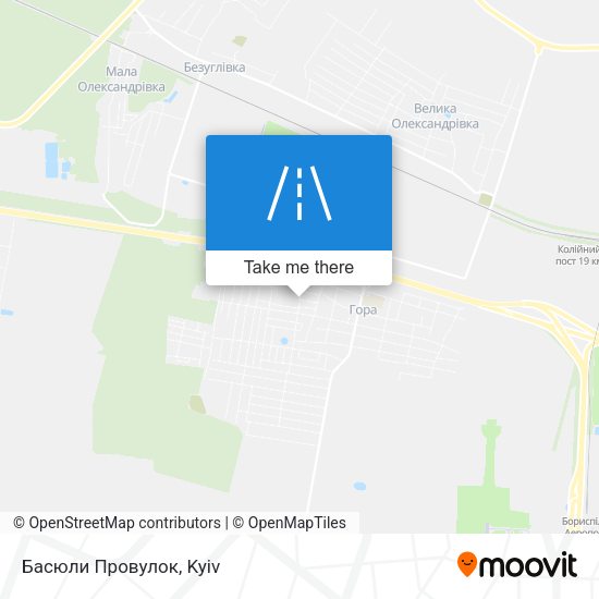 Басюли Провулок map