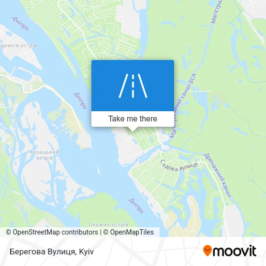 Карта Берегова Вулиця