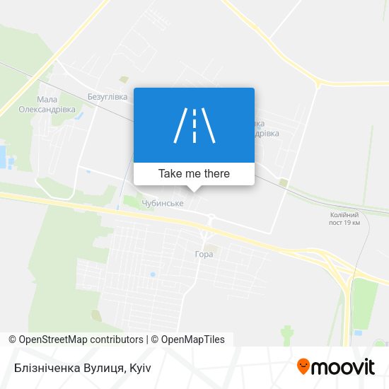 Блізніченка Вулиця map