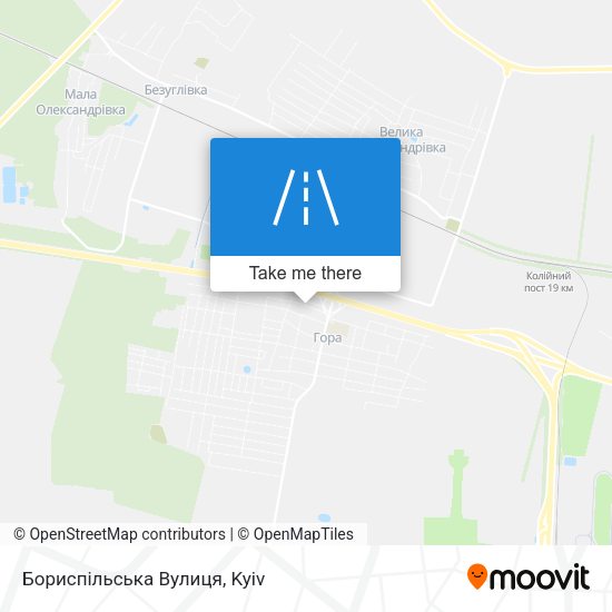Бориспільська Вулиця map