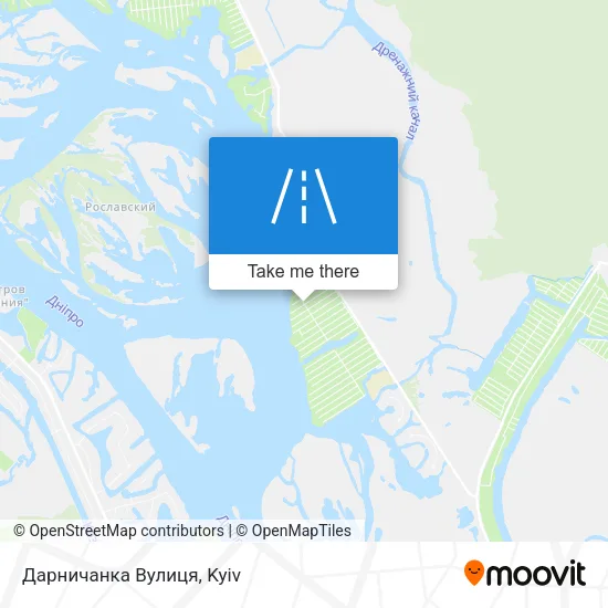 Карта Дарничанка Вулиця