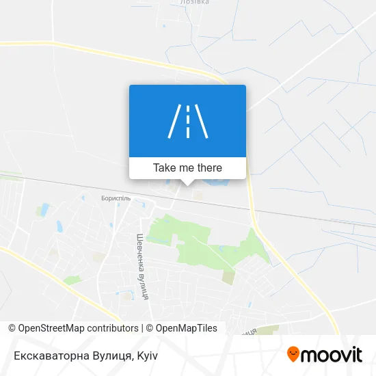 Карта Екскаваторна Вулиця