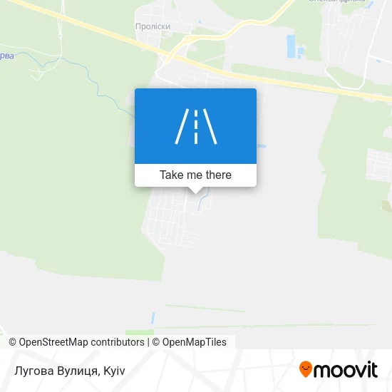 Карта Лугова Вулиця