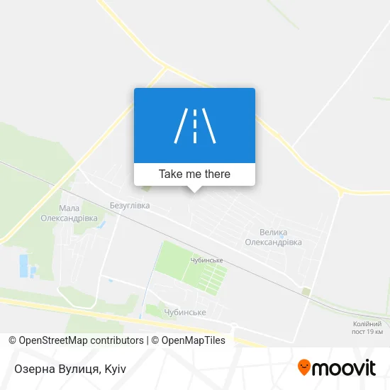 Карта Озерна Вулиця