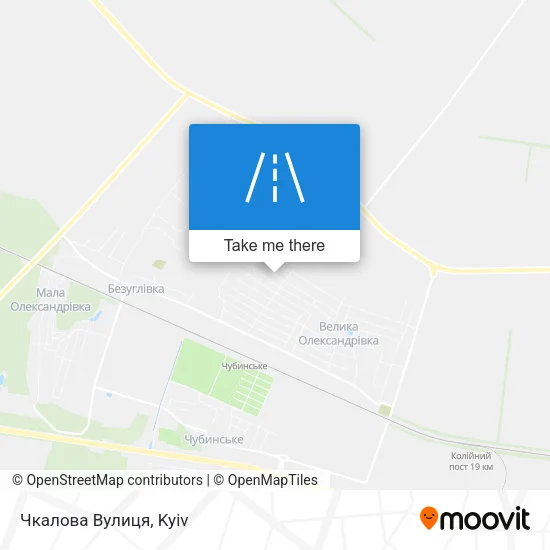 Карта Чкалова Вулиця
