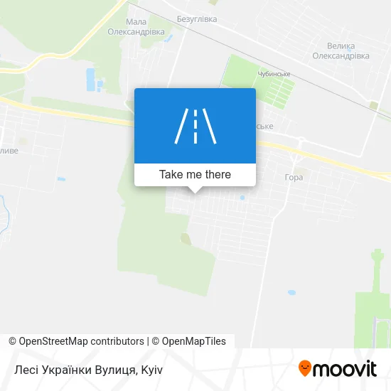 Карта Лесі Українки Вулиця