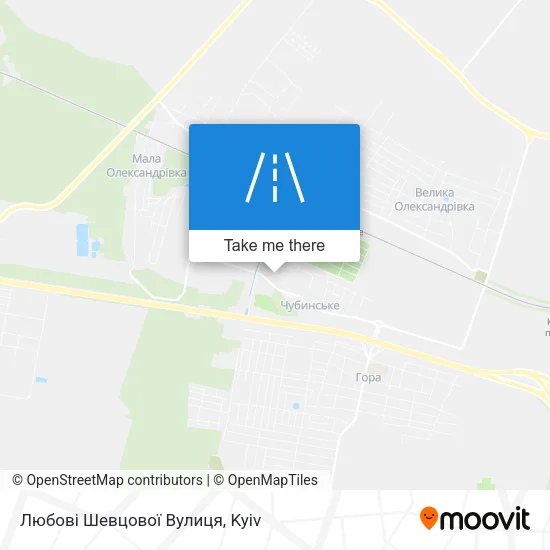Карта Любові Шевцової Вулиця