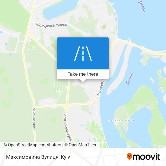 Карта Максимовича Вулиця