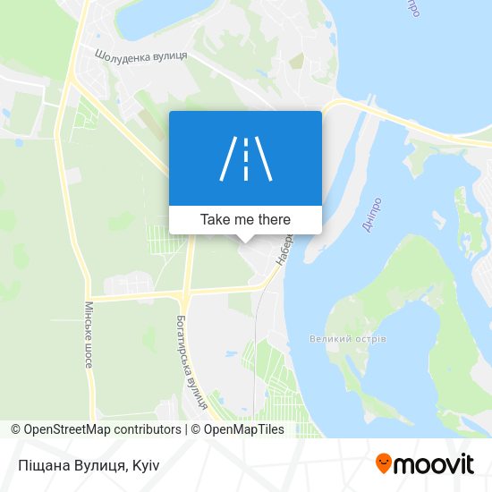 Піщана Вулиця map