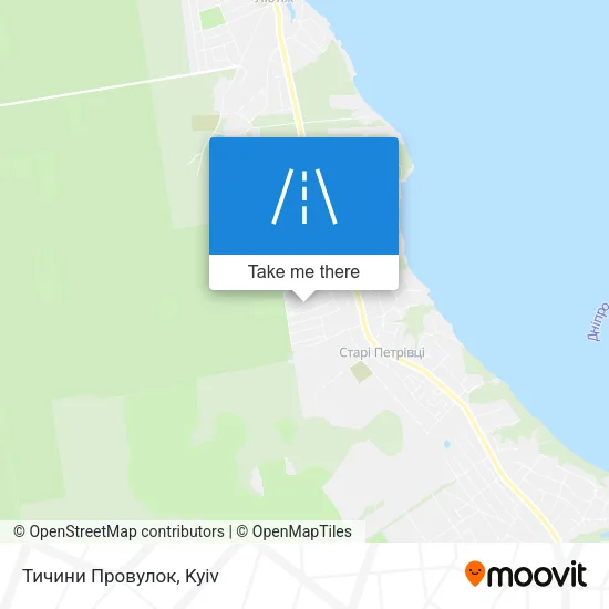 Карта Тичини Провулок