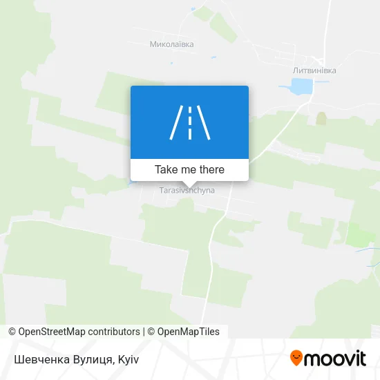 Карта Шевченка Вулиця