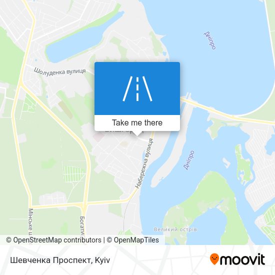 Карта Шевченка Проспект