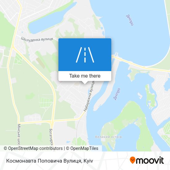 Космонавта Поповича Вулиця map