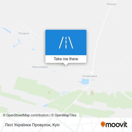 Карта Лесі Українки Провулок