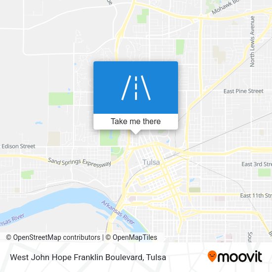 Mapa de West John Hope Franklin Boulevard