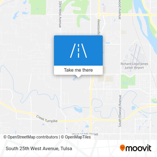 South 25th West Avenue map