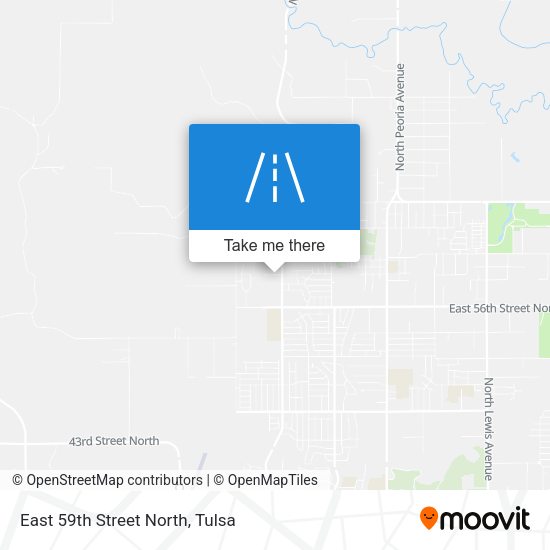 East 59th Street North map
