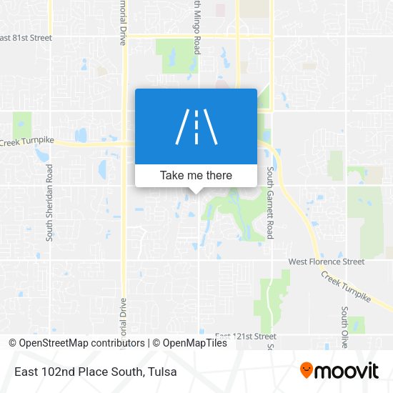 Mapa de East 102nd Place South