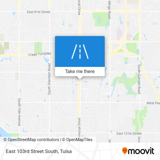 East 103rd Street South map