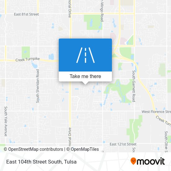 East 104th Street South map