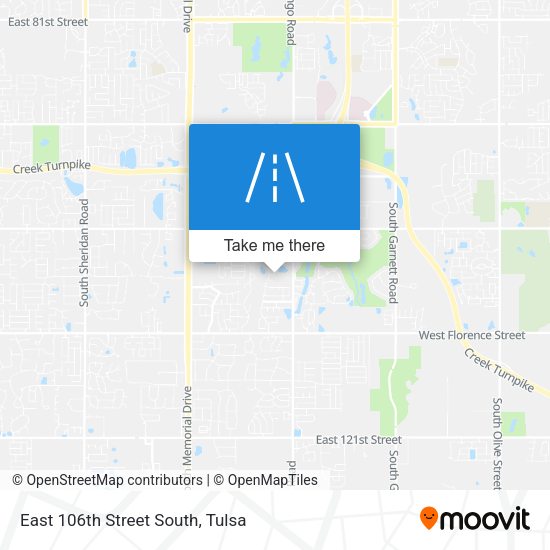Mapa de East 106th Street South