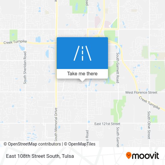 East 108th Street South map