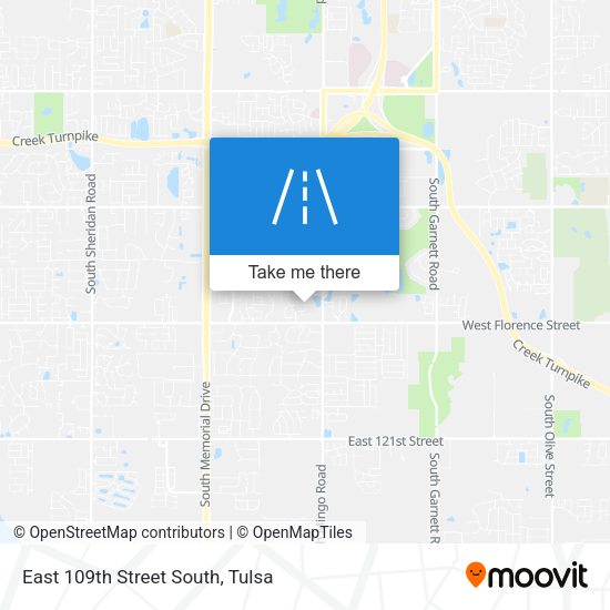 East 109th Street South map