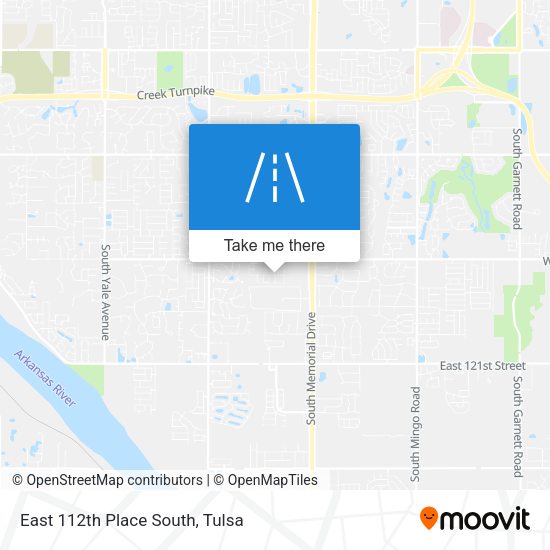 East 112th Place South map