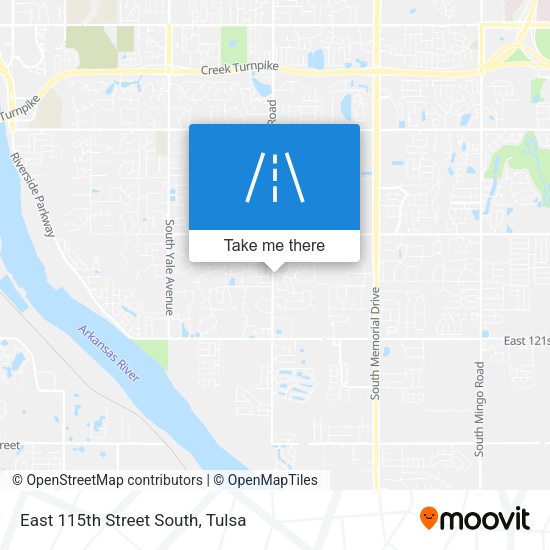 East 115th Street South map