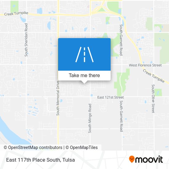 East 117th Place South map