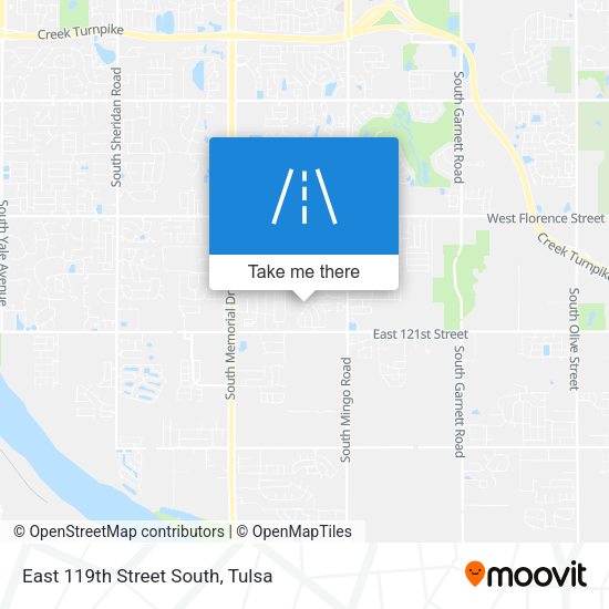 East 119th Street South map