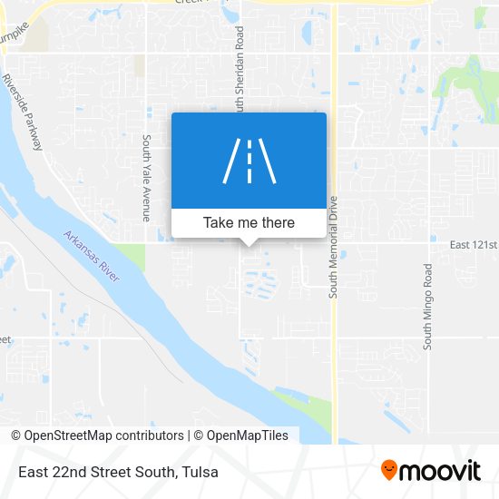Mapa de East 22nd Street South
