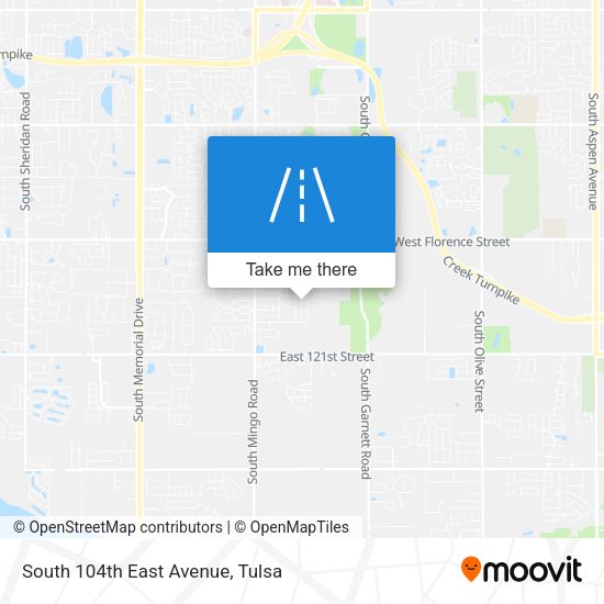 Mapa de South 104th East Avenue