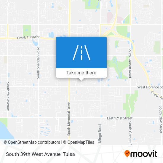 Mapa de South 39th West Avenue